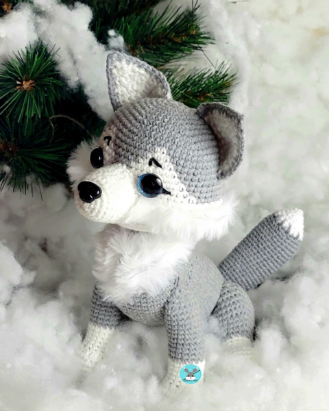 Piesek Husky- wzór szydełkowy + filmy Piesek Husky- wzór szydełkowy + filmy